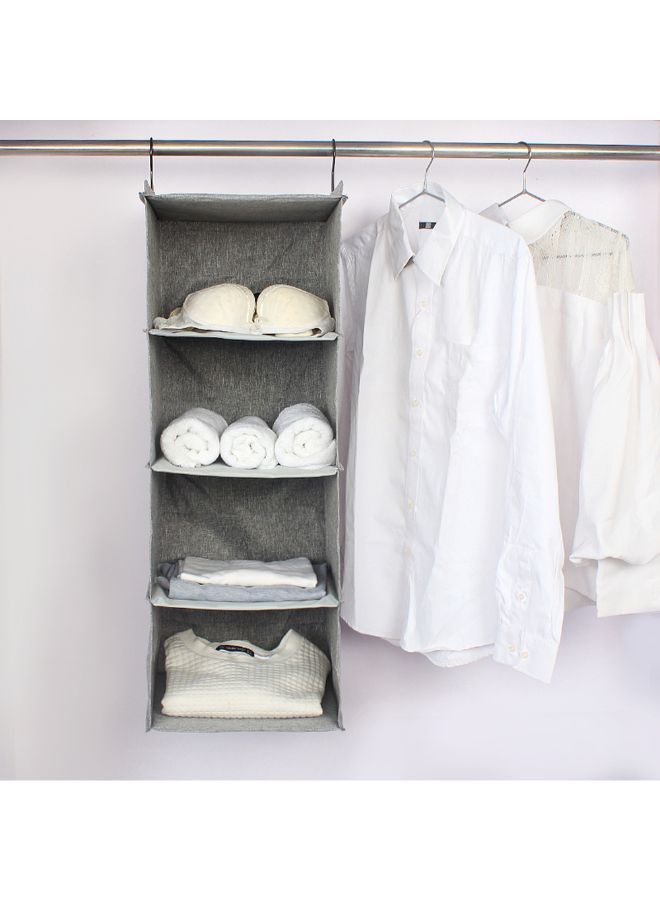 4-Shelf Hanging Closet Organizer Grey - Image 3